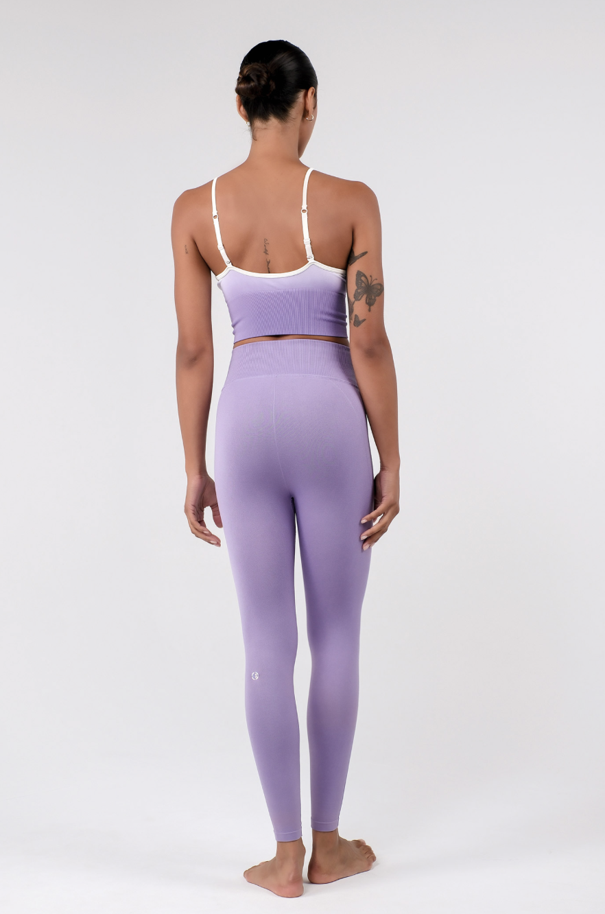 PL411 SEAMLESS LEGGINGS PURPLE サイズ: S/M