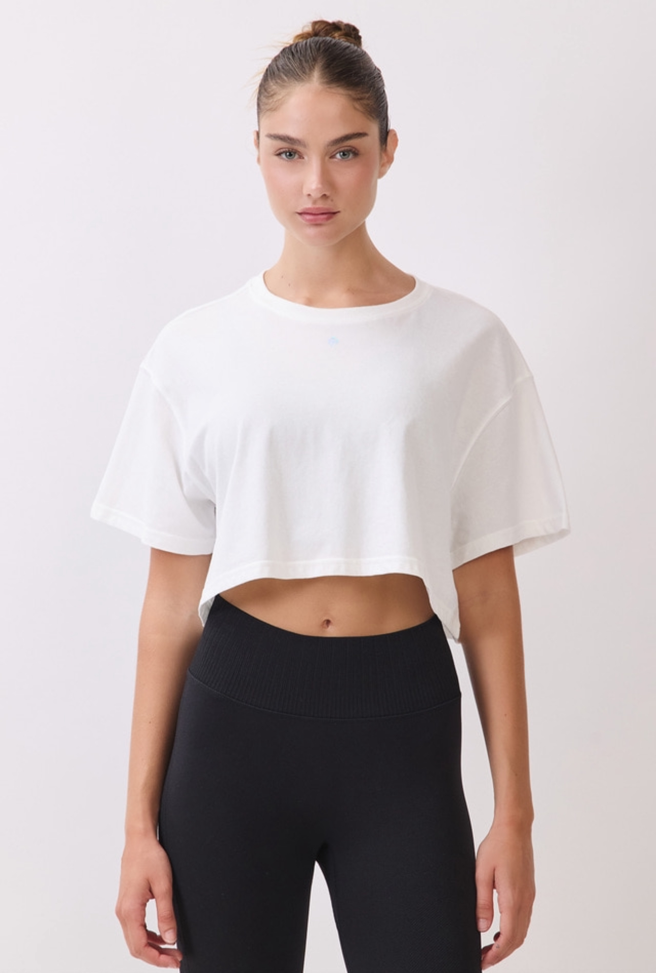 TS113 BRUSHED CROP T-SHIRT IVORY サイズ: F