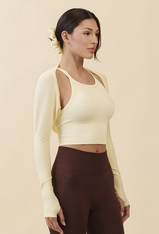 TC183 MELLOW BOLERO + SCRUNCH YELLOW SOLID サイズ: F