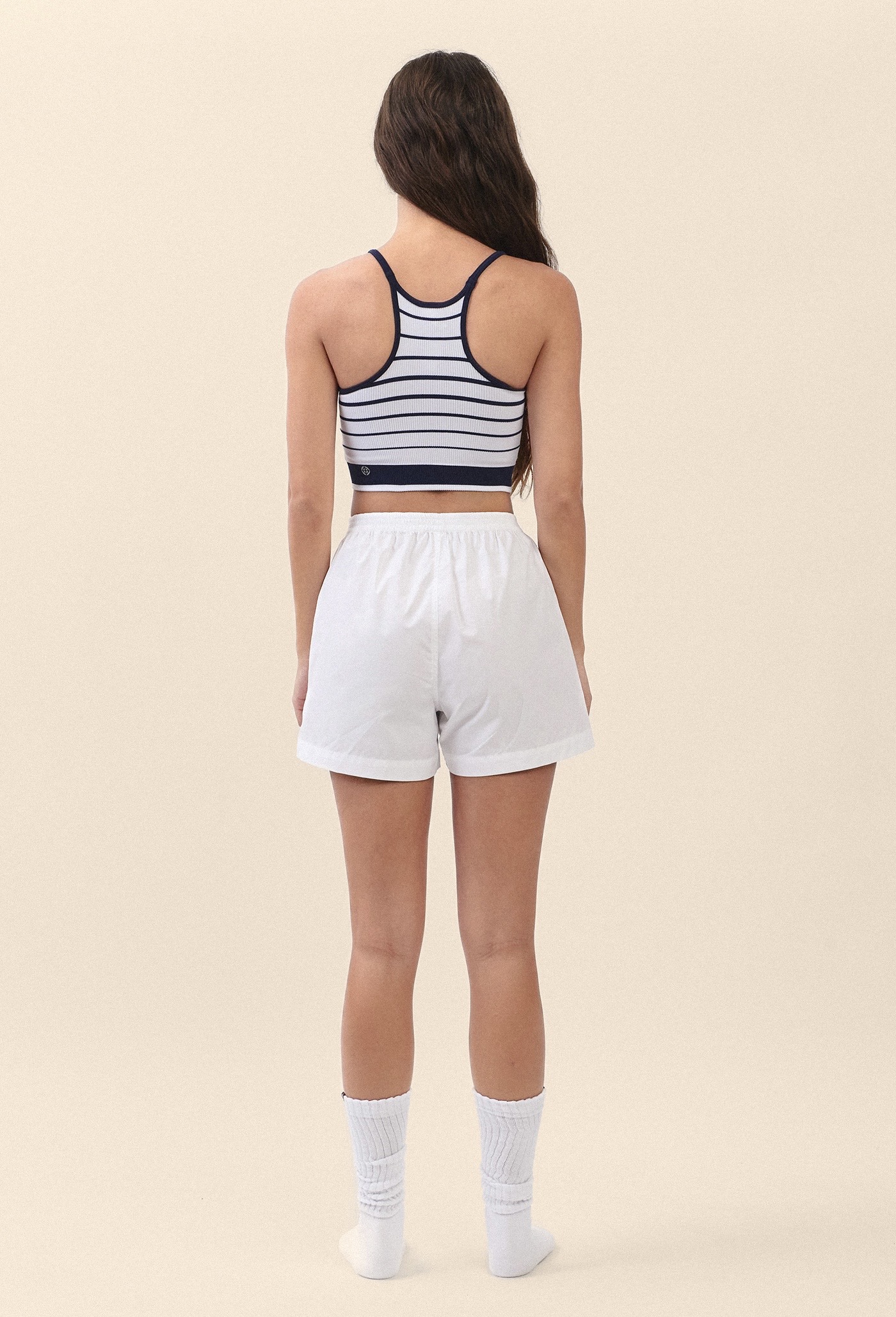 TB016 ESSENTIAL STRIPE BRATOP DARK NAVY STRIPE サイズ: S/M