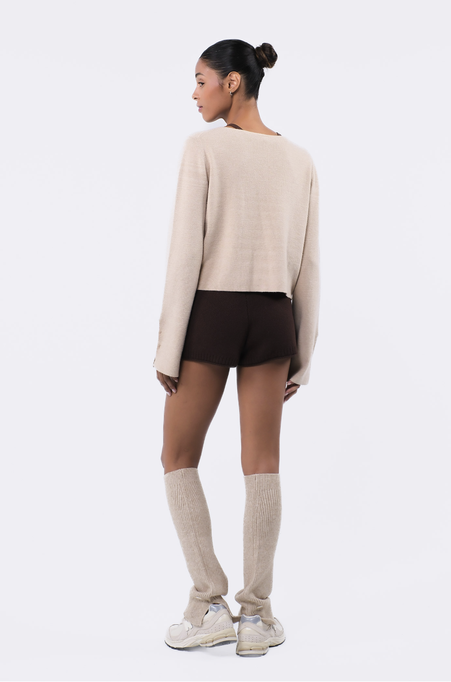 AZ588 KNIT LEG WARMER BEIGE サイズ: F