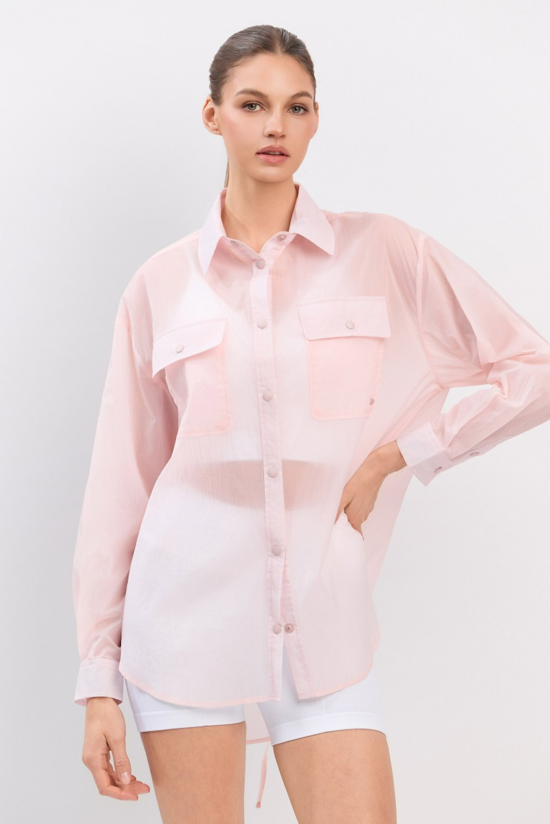 ST181 BACK SLIT SHRT PINK