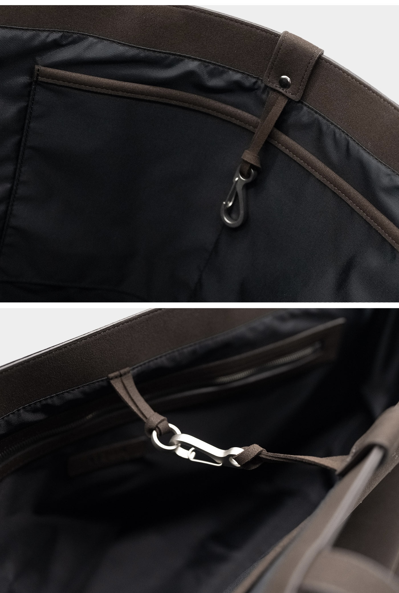 AB505 SUEDE SHOULDER BAG BROWN SOLID