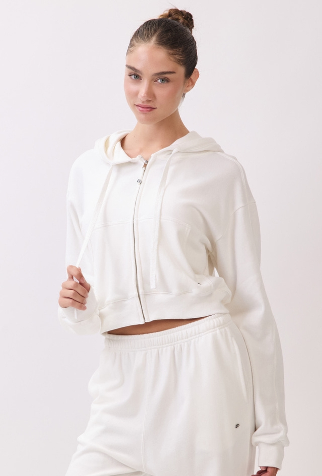 TZ153 ZIP-UP HOODIE IVORY サイズ: F
