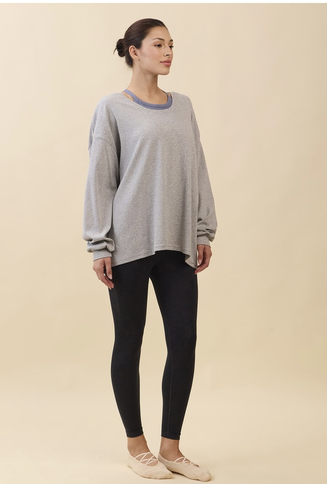 TL141 PURE COTTON LONG TEE M.GRAY サイズ: F