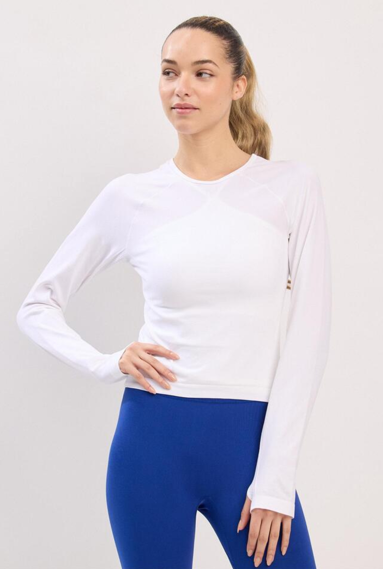 TL011 EASY GO L/S TEE WHITE