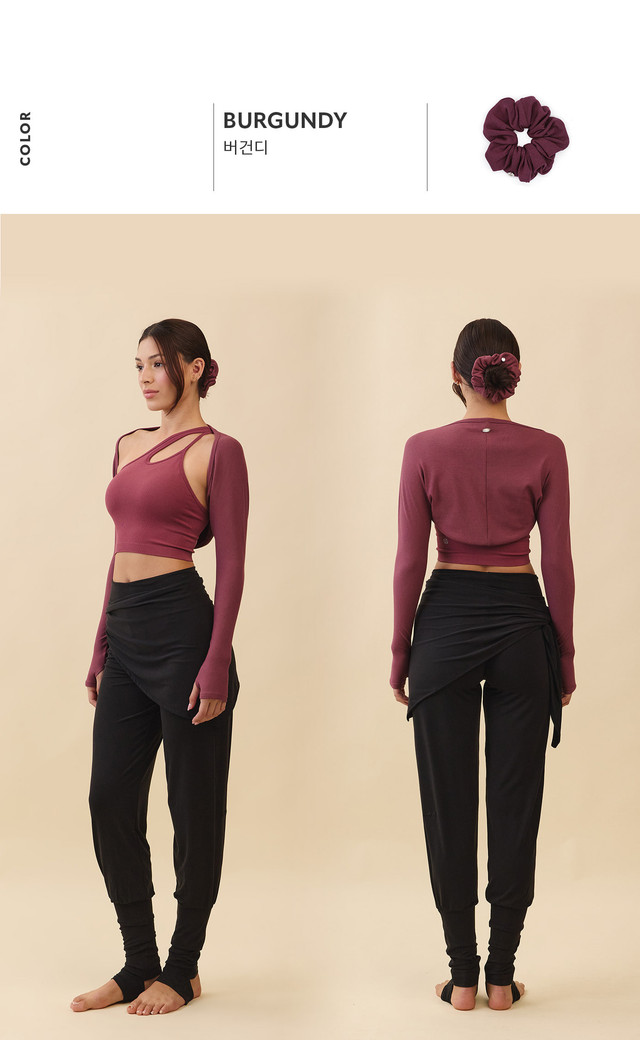 TC183 MELLOW BOLERO + SCRUNCH BURGUNDY SOLID サイズ: F