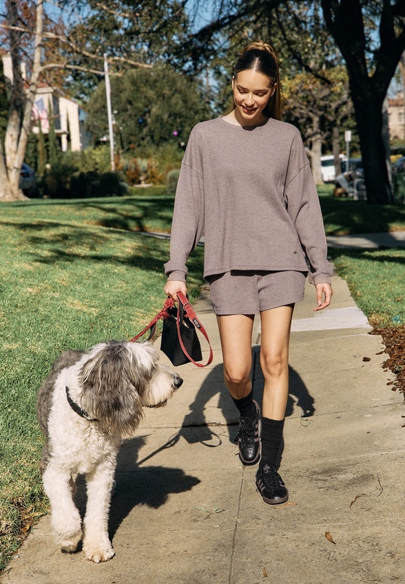 TL138 SOFT WAFFLE LONG TEE BROWN SOLID サイズ: ONESIZE