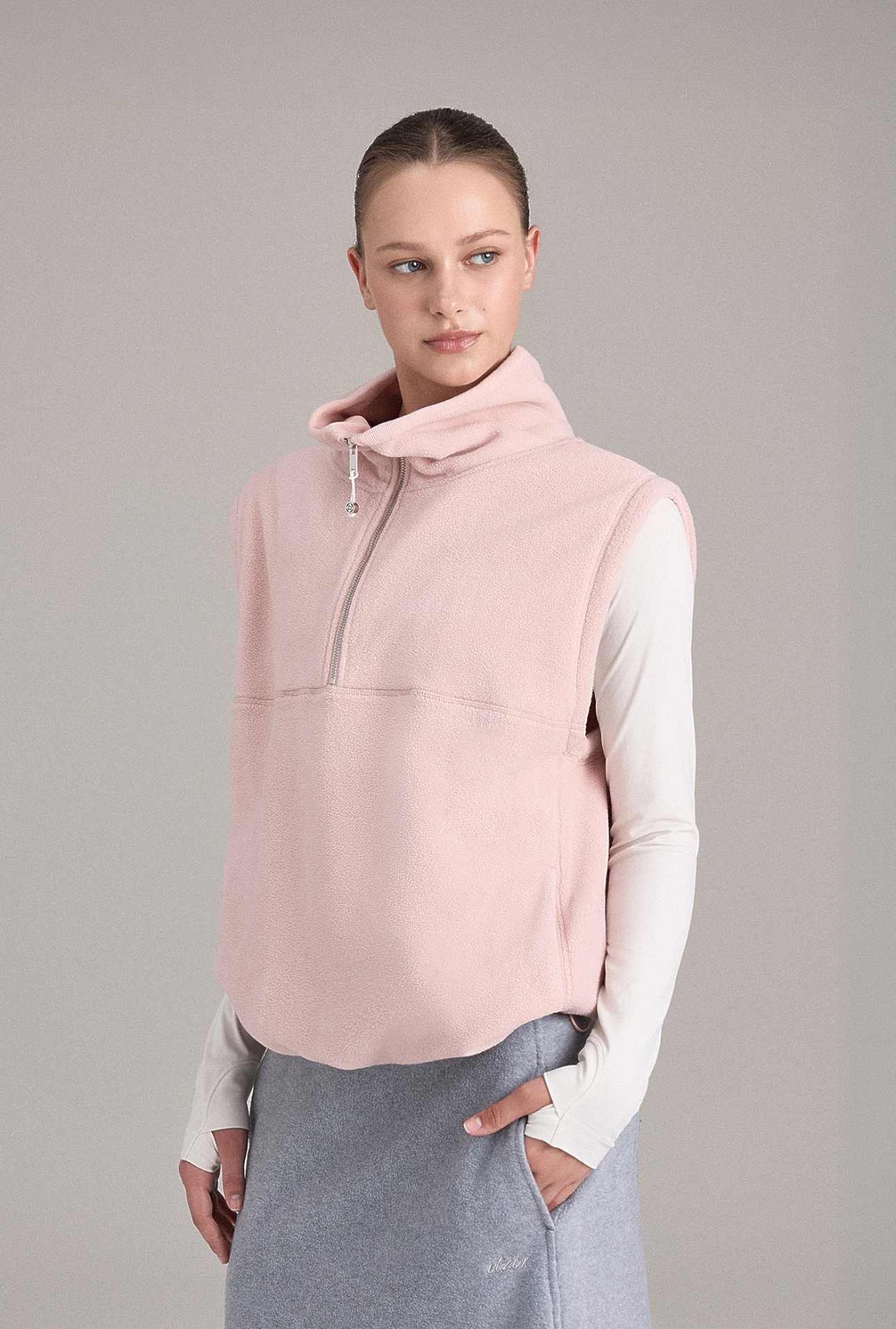 OV354 FLEECE VEST LAVENDER PINK SOLID サイズ: F