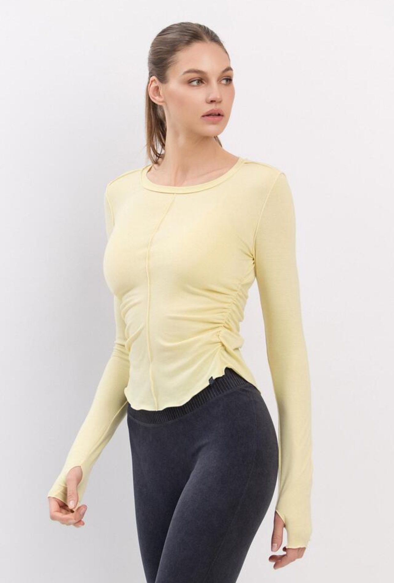 TL127 L/S COVER UP YELLOW サイズ: S/M