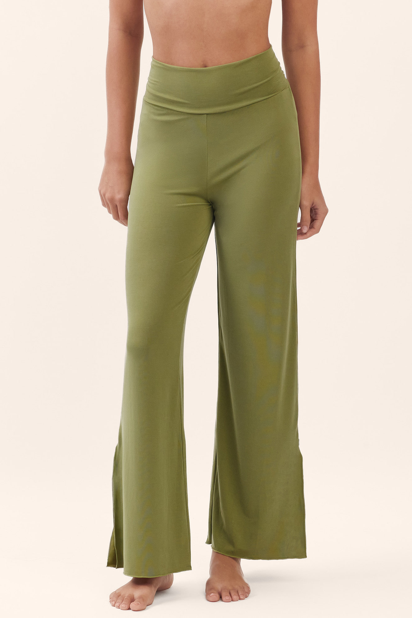 PJ485 RELAX PANTS OLIVE SOLID