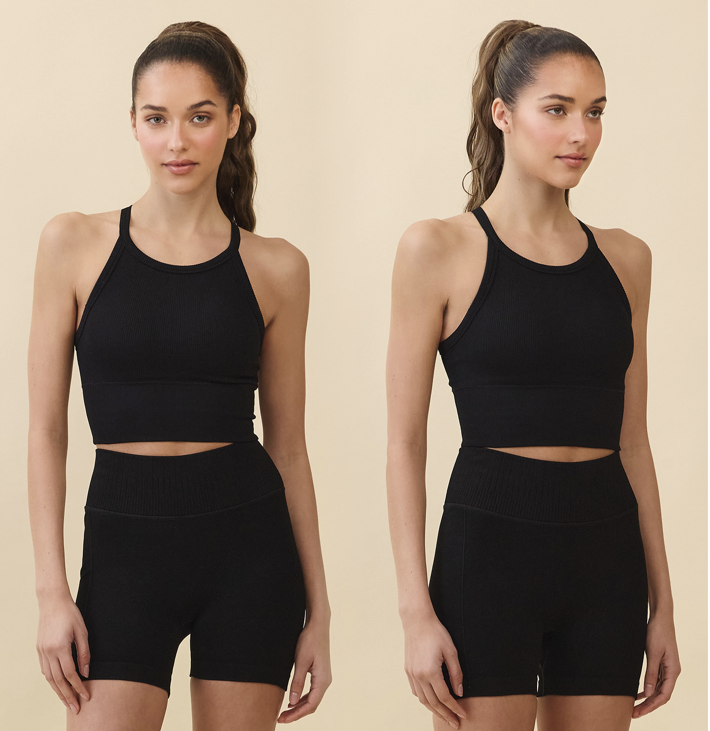 TB040 TB040 SIGNATURE HALTER BRATOP BLACK SOLID サイズ: S/M