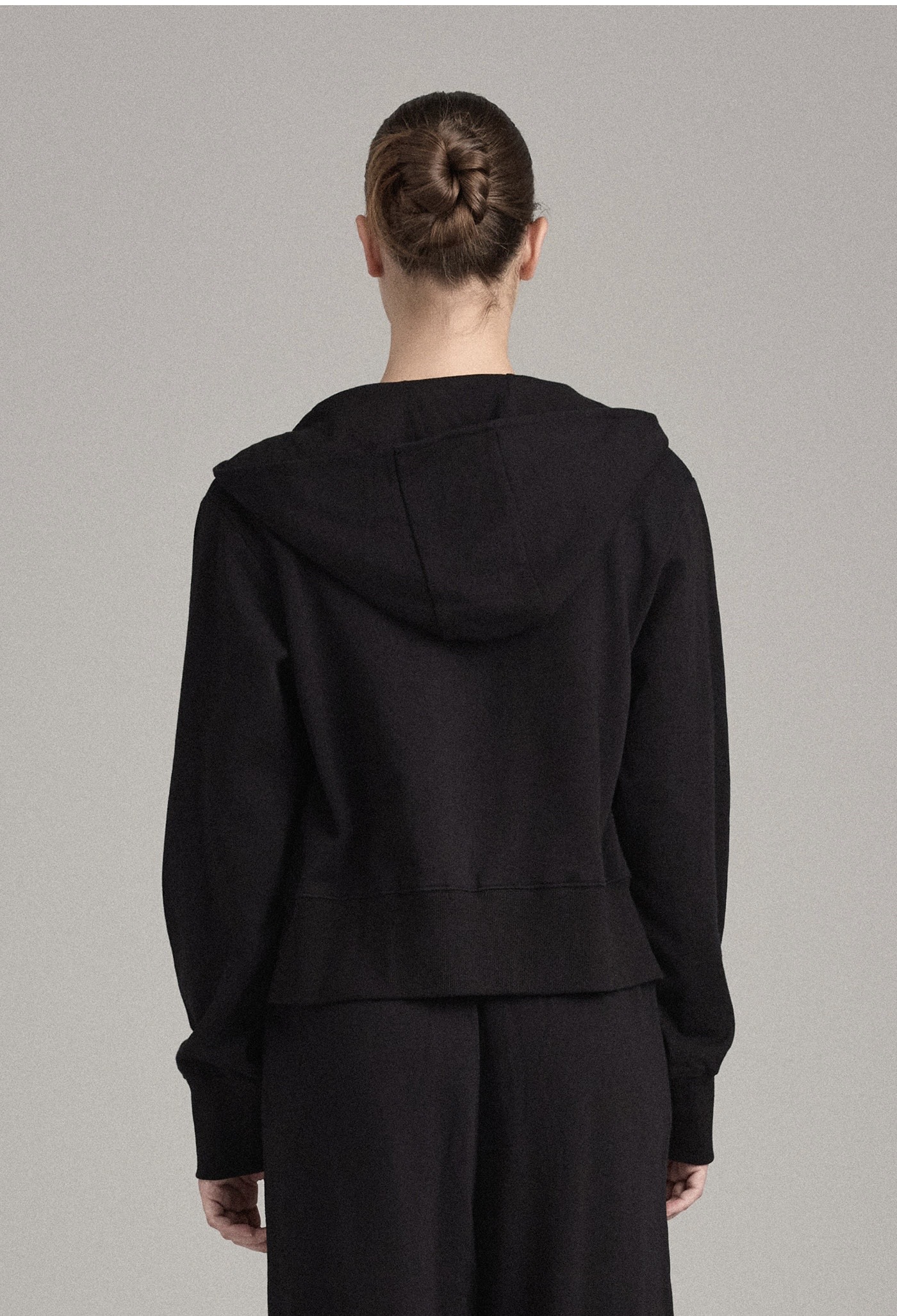 OZ355 HOODED ZIP-UP JAKET BLACK SOLID サイズ: SS