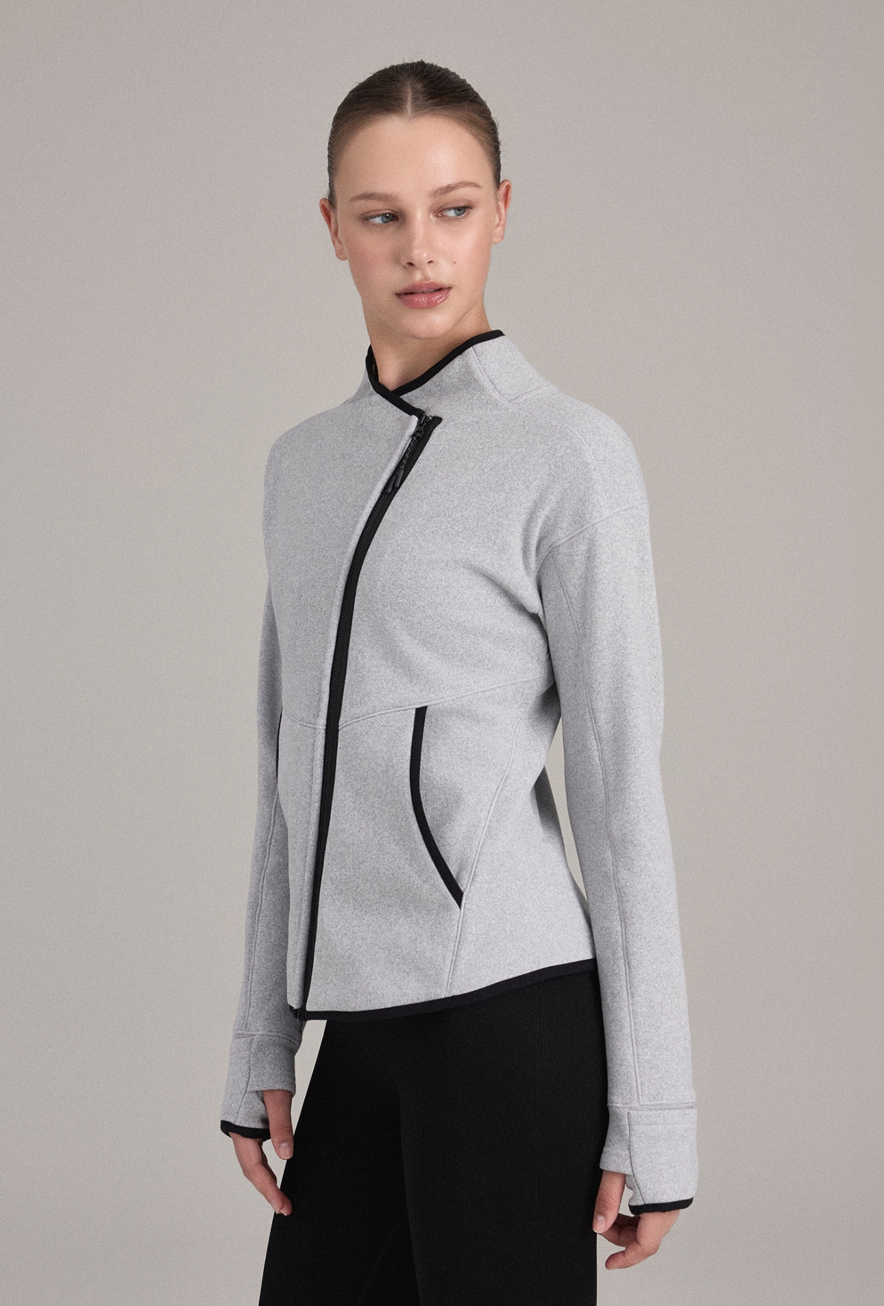 OZ351 ASYMMETRIC ZIP FLEECE JACKET サイズ: SS