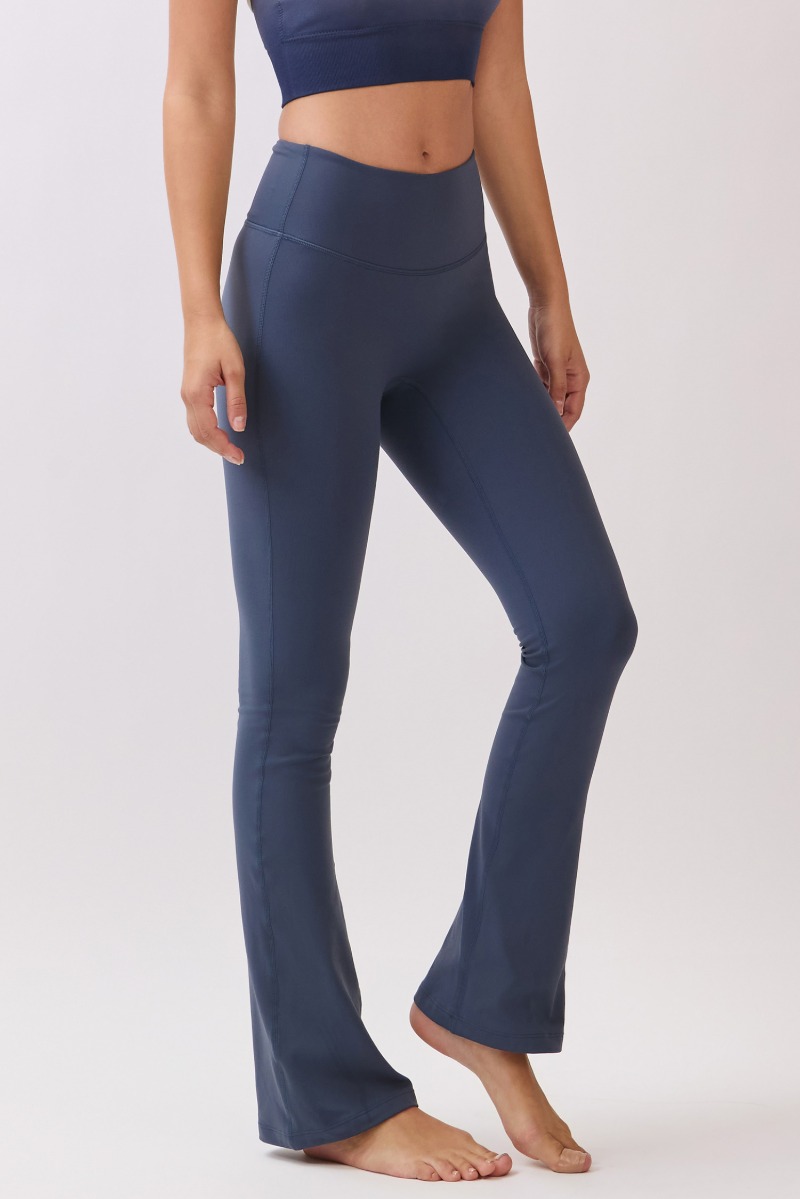 PL416 JERSEY FLARE-FIT LEGGINGS(LONG) D.GRAY