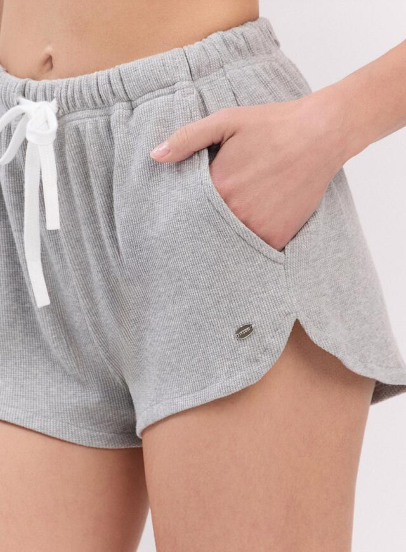 PS465 WAFFLE SHORTS M.GRAY サイズ: S/M
