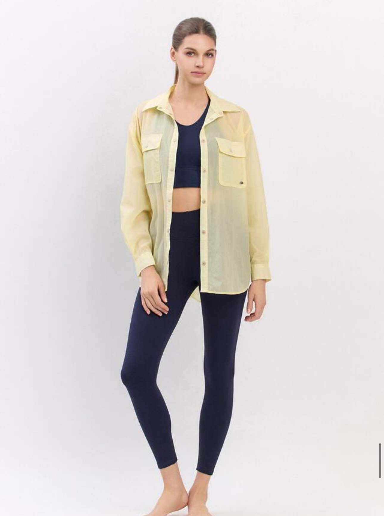 ST181 BACK SLIT SHIRT YELLOW サイズ: ONESIZE