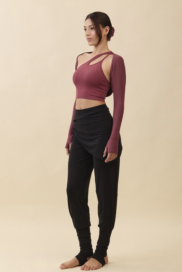 PR473 RELAX WRAP COVER-UP PANTS BLACK SOLID サイズ: S