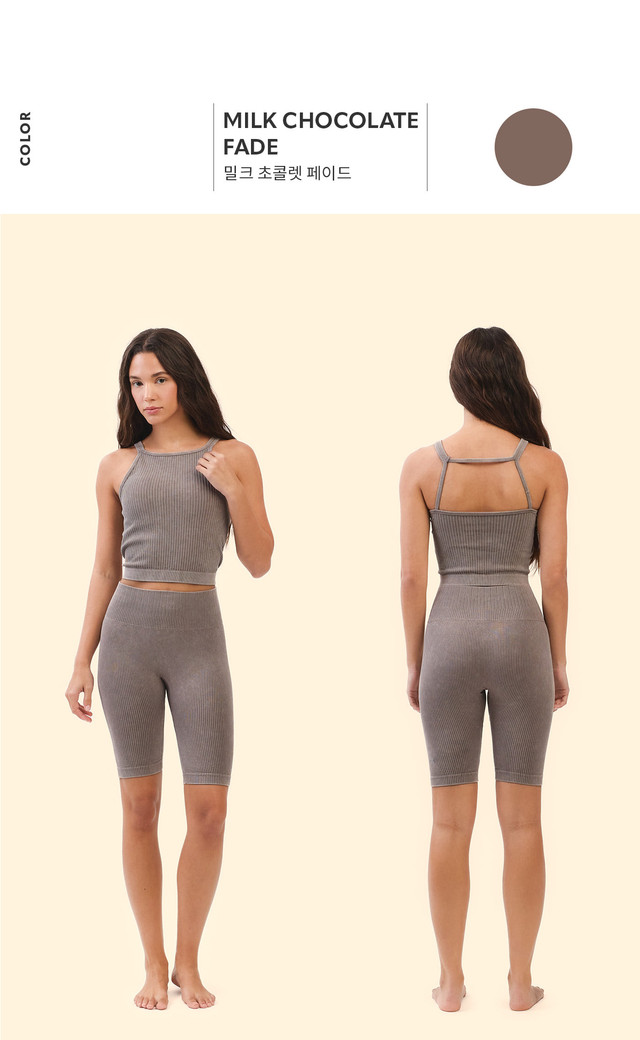 TB039 SPIRAL TANK TOP MILK CHOCOLATE FADE サイズ: S/M