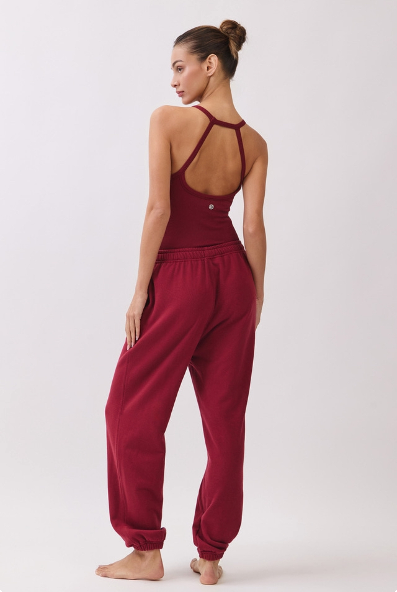 TT002 SIGNITURE HALTER TANK BURGUNDY サイズ: S/M