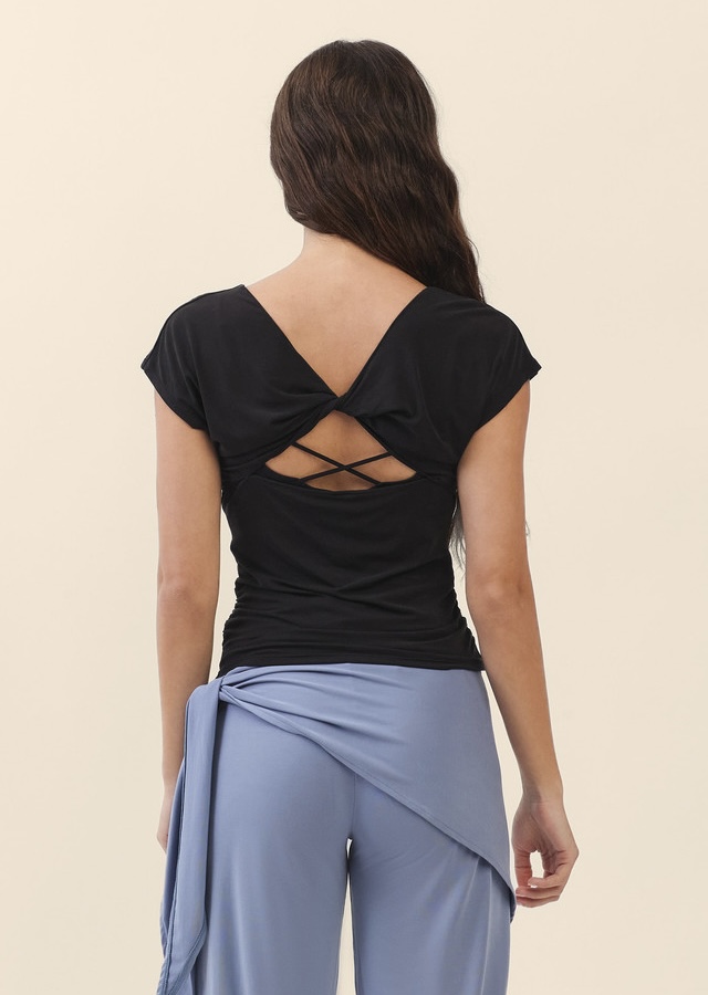 TS125 CONTOUR SHIRRING SLEEVELESS サイズ: SS
