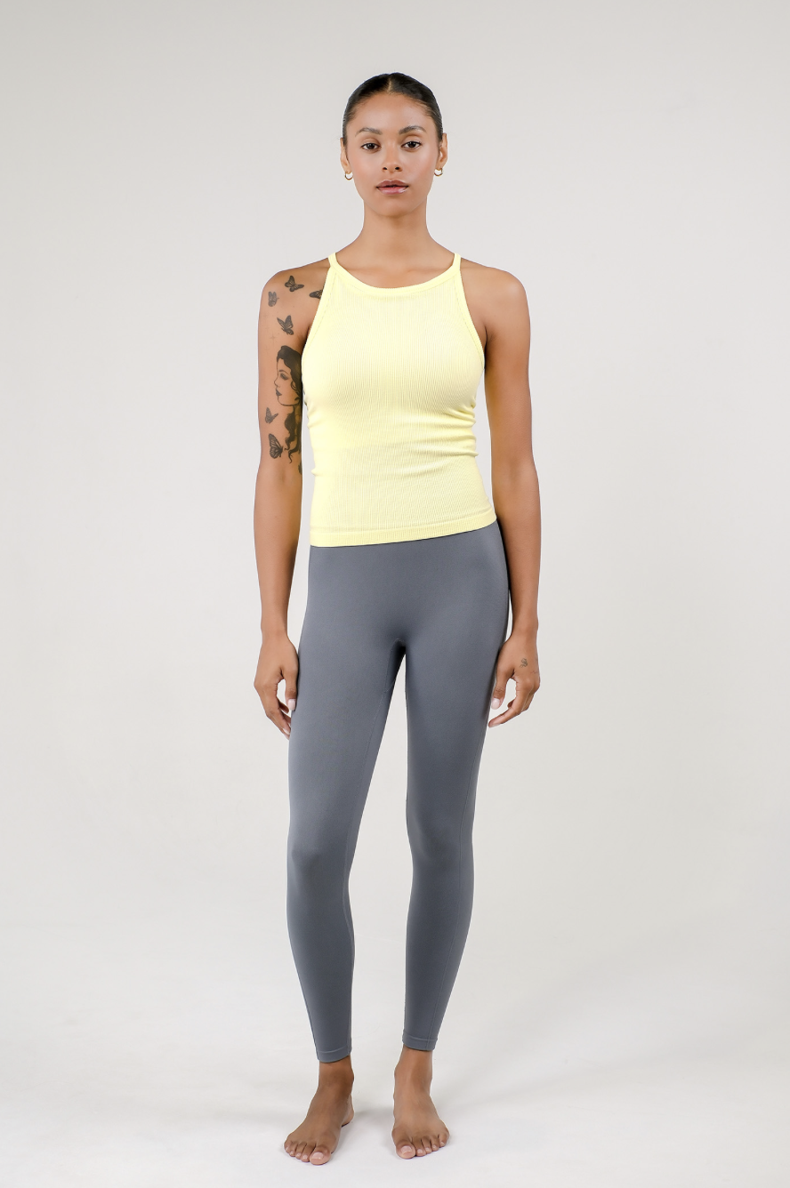 TT002 SIGNITURE HALTER TANK YELLOW サイズ: S/M