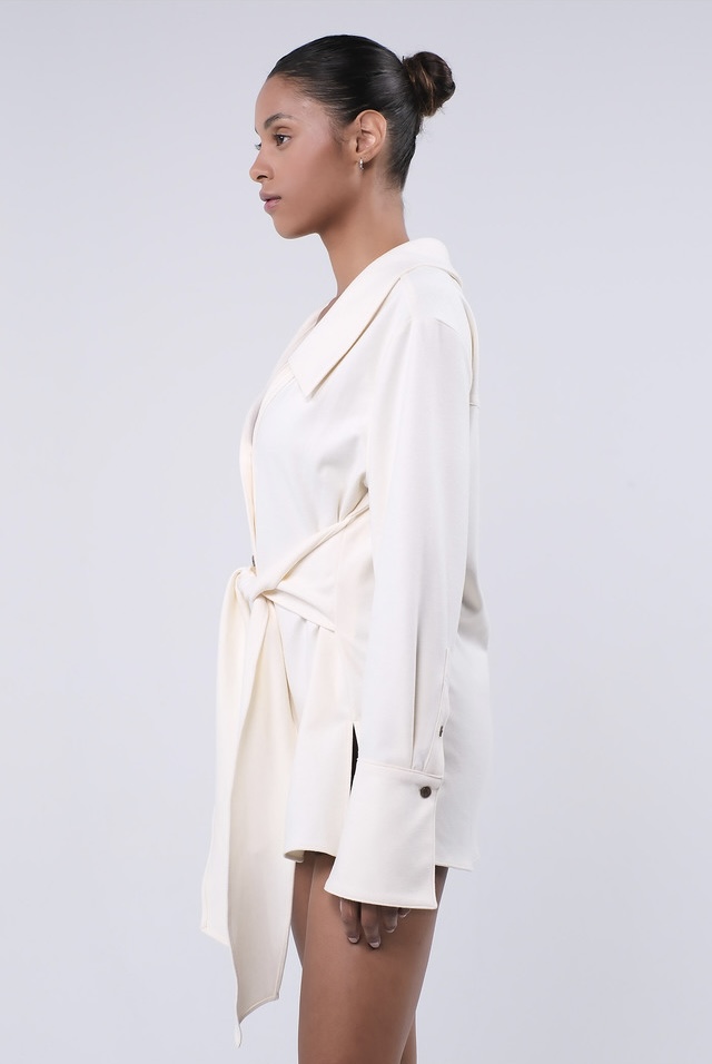 ST193 WRAP SHIRT IVORY サイズ: ONESIZE