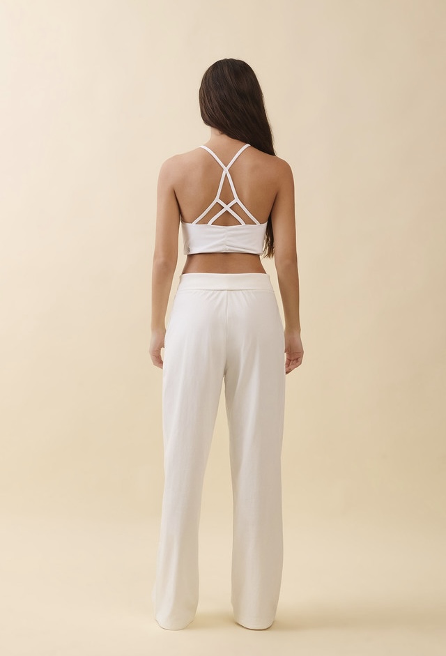 PJ482 SOFT WAIST PINTUCK PANTS EHITE SOLID サイズ: SS