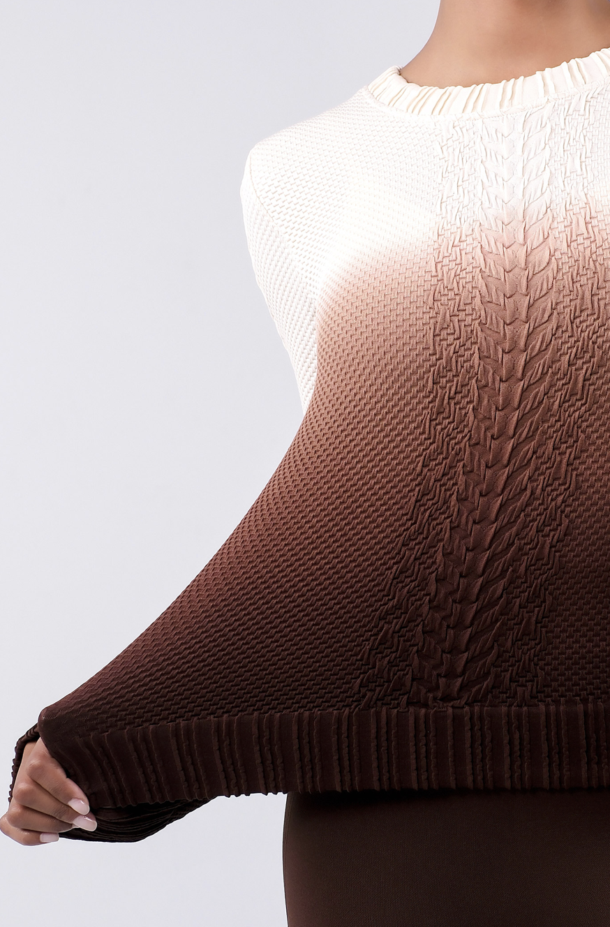 TP141 SPONGE PULLOVER BROWN GRADATION サイズ: S/M