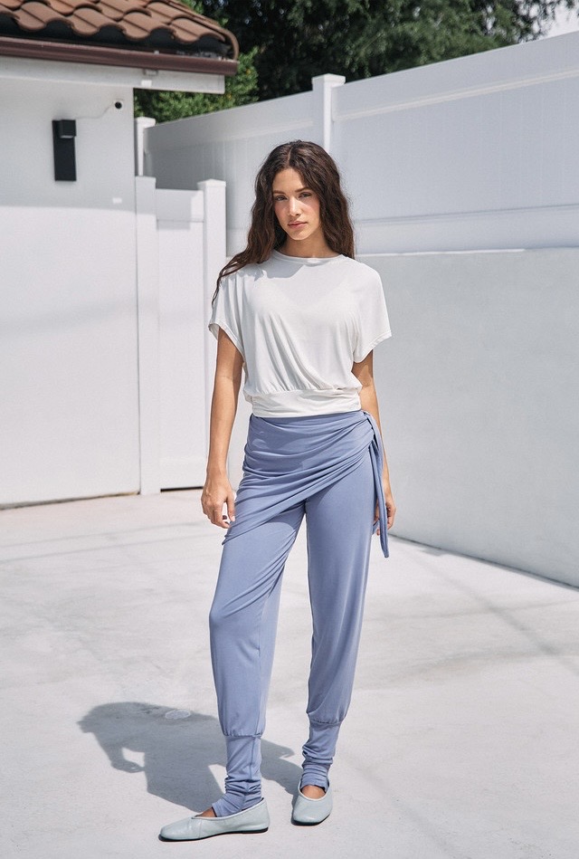 TS124 SHAPE BANDING CROP TEE IVORY SOLID サイズ: SS
