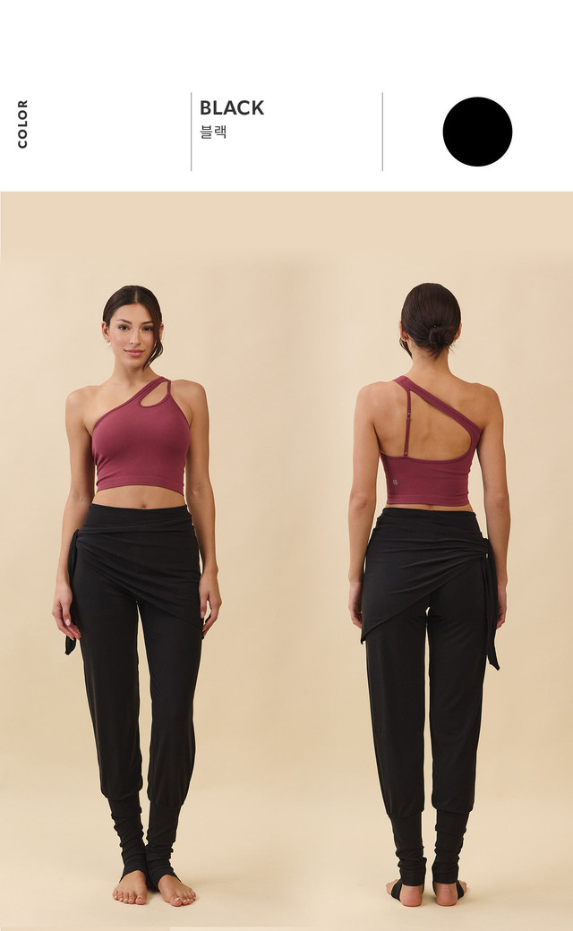 PR473 RELAX WRAP COVER-UP PANTS BLACK SOLID サイズ: S