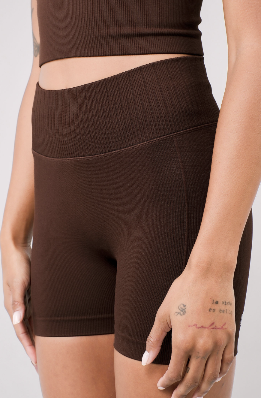 PS441 DOUBLE 3/4 SHORTS BROWN サイズ: S/M