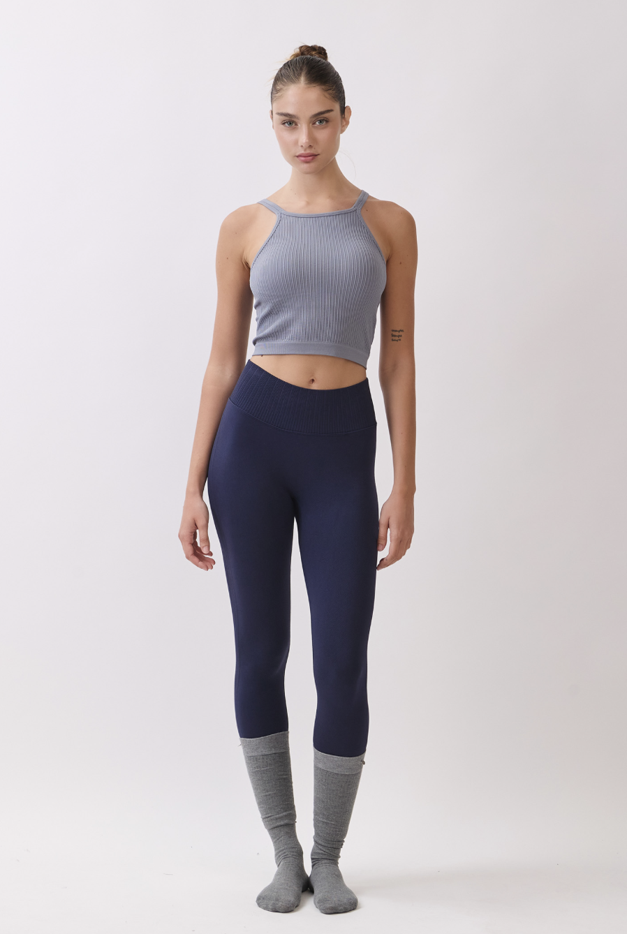 TB039 SPIRAL TANK D.GRAY サイズ: S/M