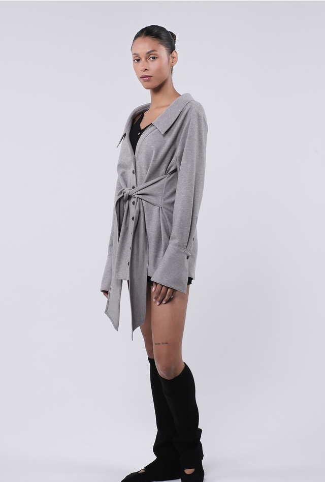 ST193 WRAP SHIRT L.GRAY サイズ: ONESIZE