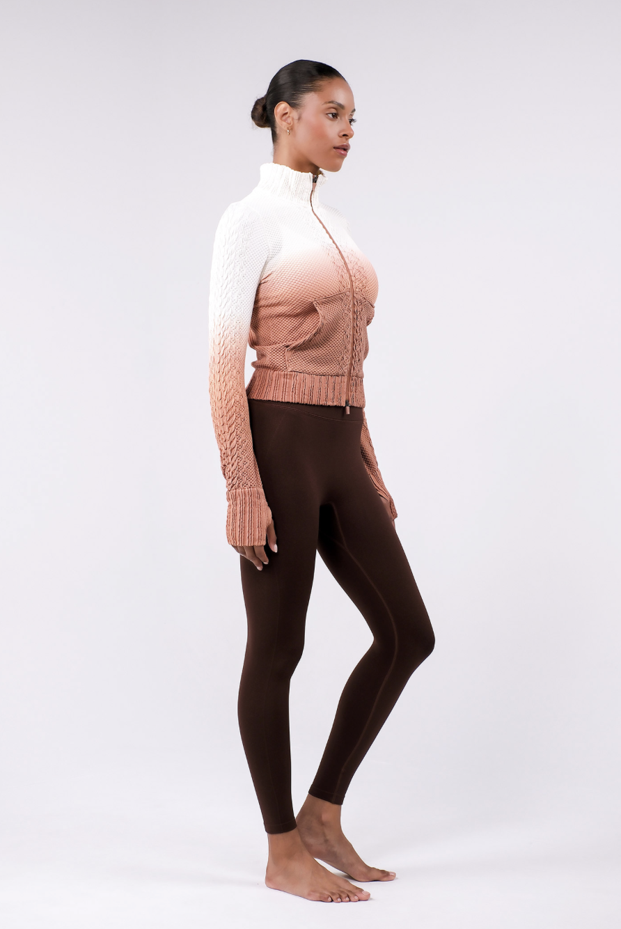 TZ151 SPONGE ZIP-UP MOCCHA MOUSSE GRADATION サイズ: S/M