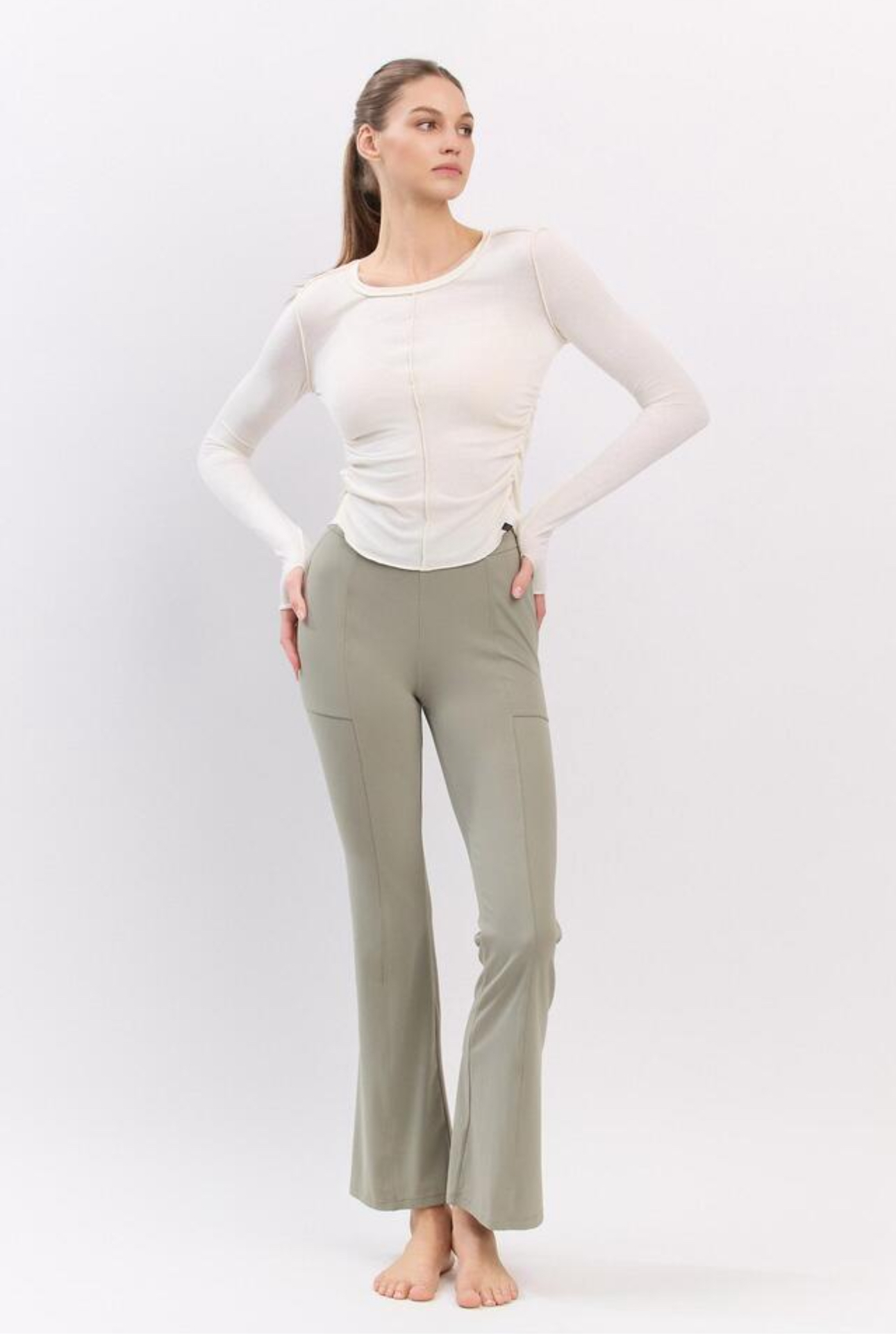 TL127 L/S COVER UP WHITE サイズ: S/M
