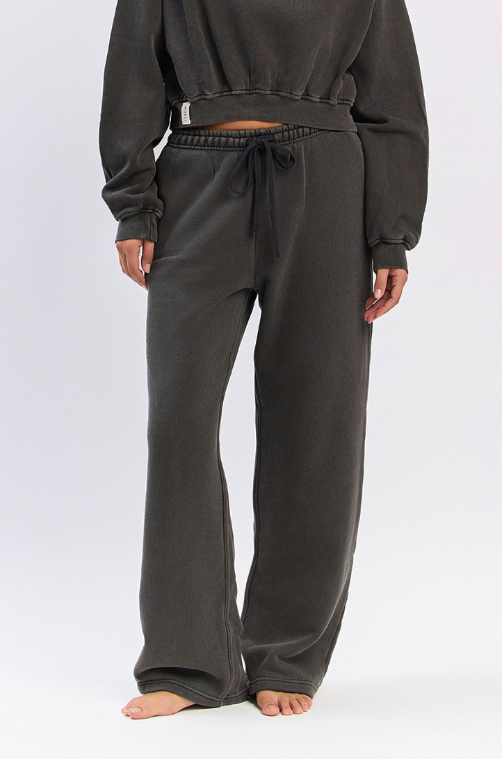 PL204 PIGMENTED FLEECE PANTS CHARCOAL FADE