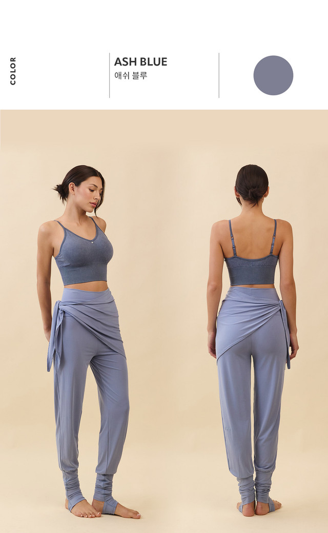 PR473 RELAX WRAP COVER-UP PANTS ASH BLUE SOLID サイズ: S