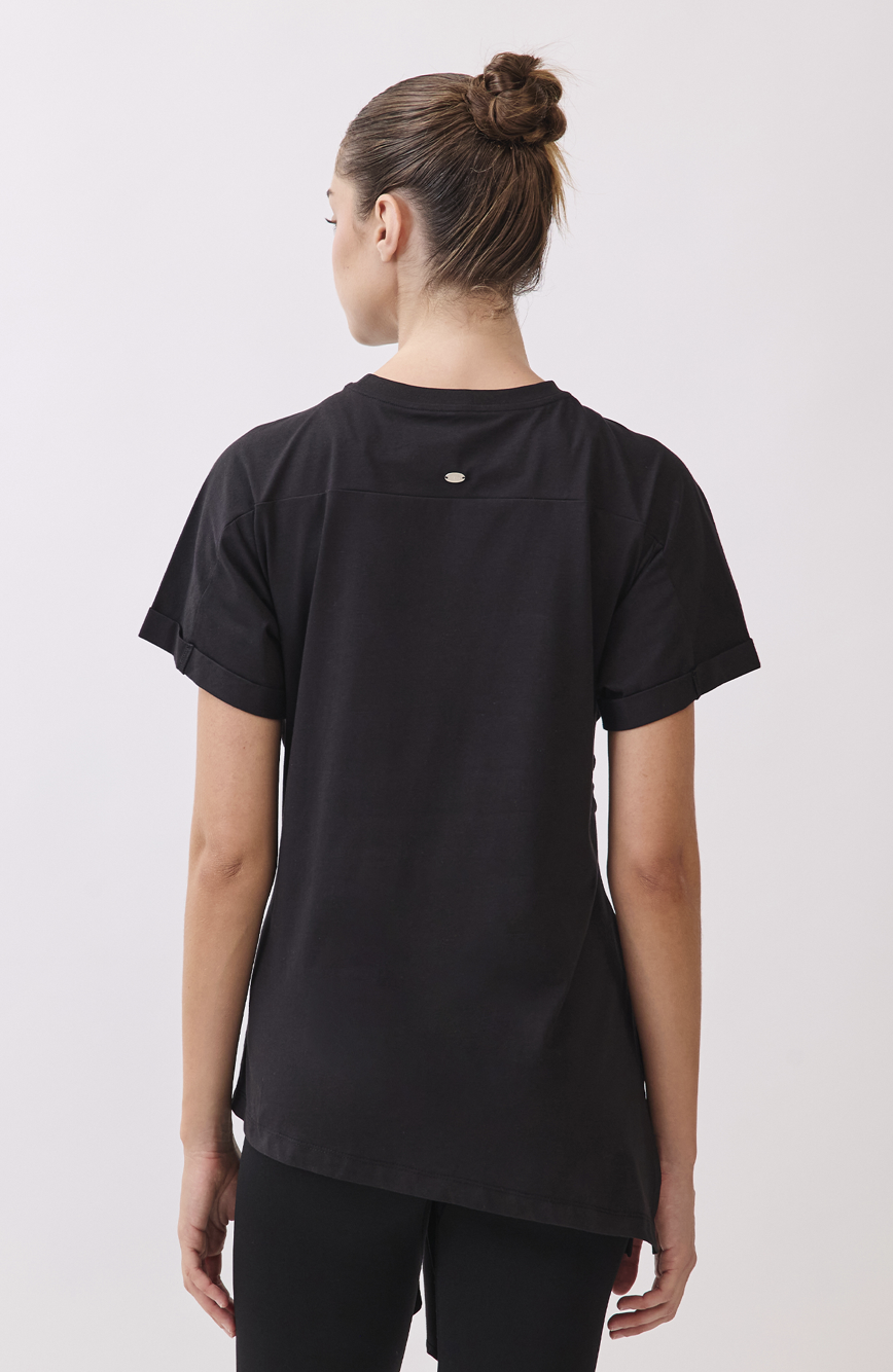TS115 BELTED T-SHIRT BLACK サイズ: S/M