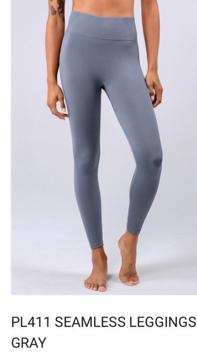 PL411 SEAMLESS LEGGINGS GRAY サイズ: S/M