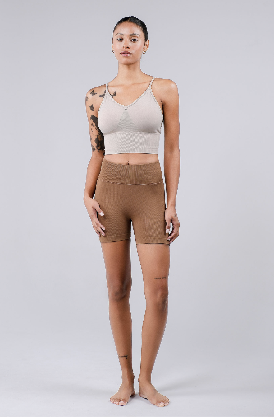 PS441 DOUBLE 3/4 SHORTS MOCHA サイズ: S/M
