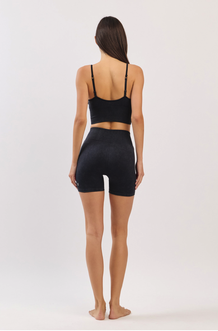PS020 TWILL 3/4 LEGGINGS BLACK FADE サイズ: S/M