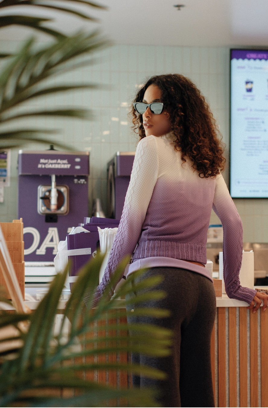 TZ151 SPONGE ZIP-UP PURPLE GRADATION サイズ: S/M