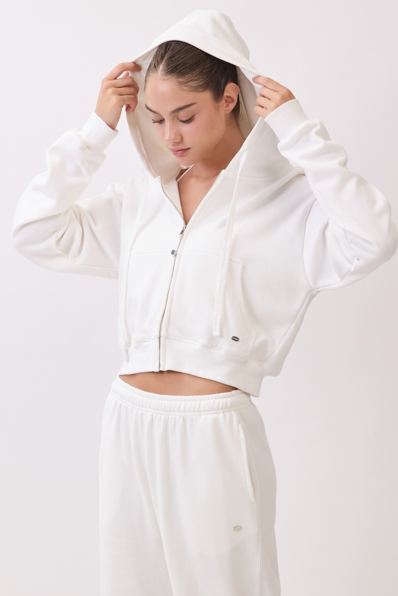 TZ153 ZIP-UP HOODIE IVORY