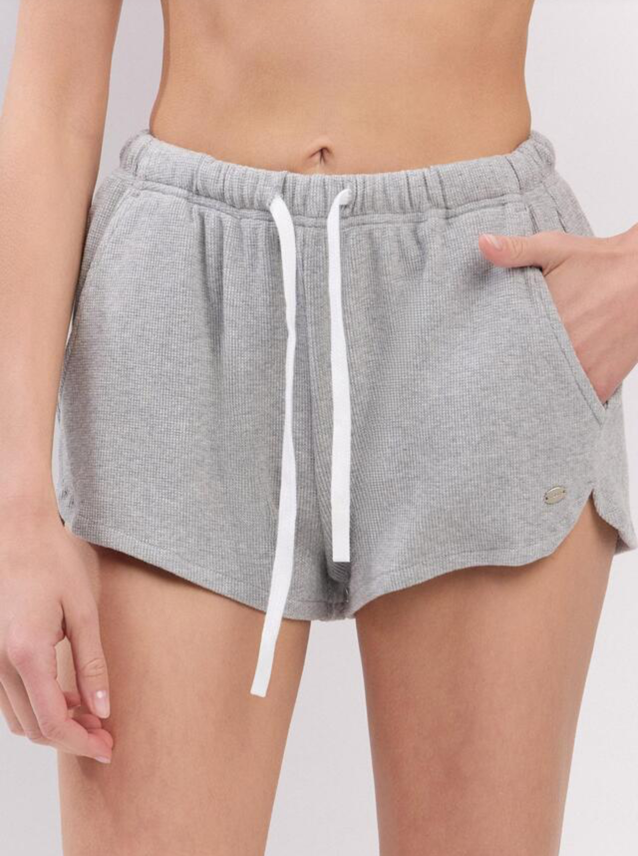 PS465 WAFFLE SHORTS M.GRAY サイズ: S/M