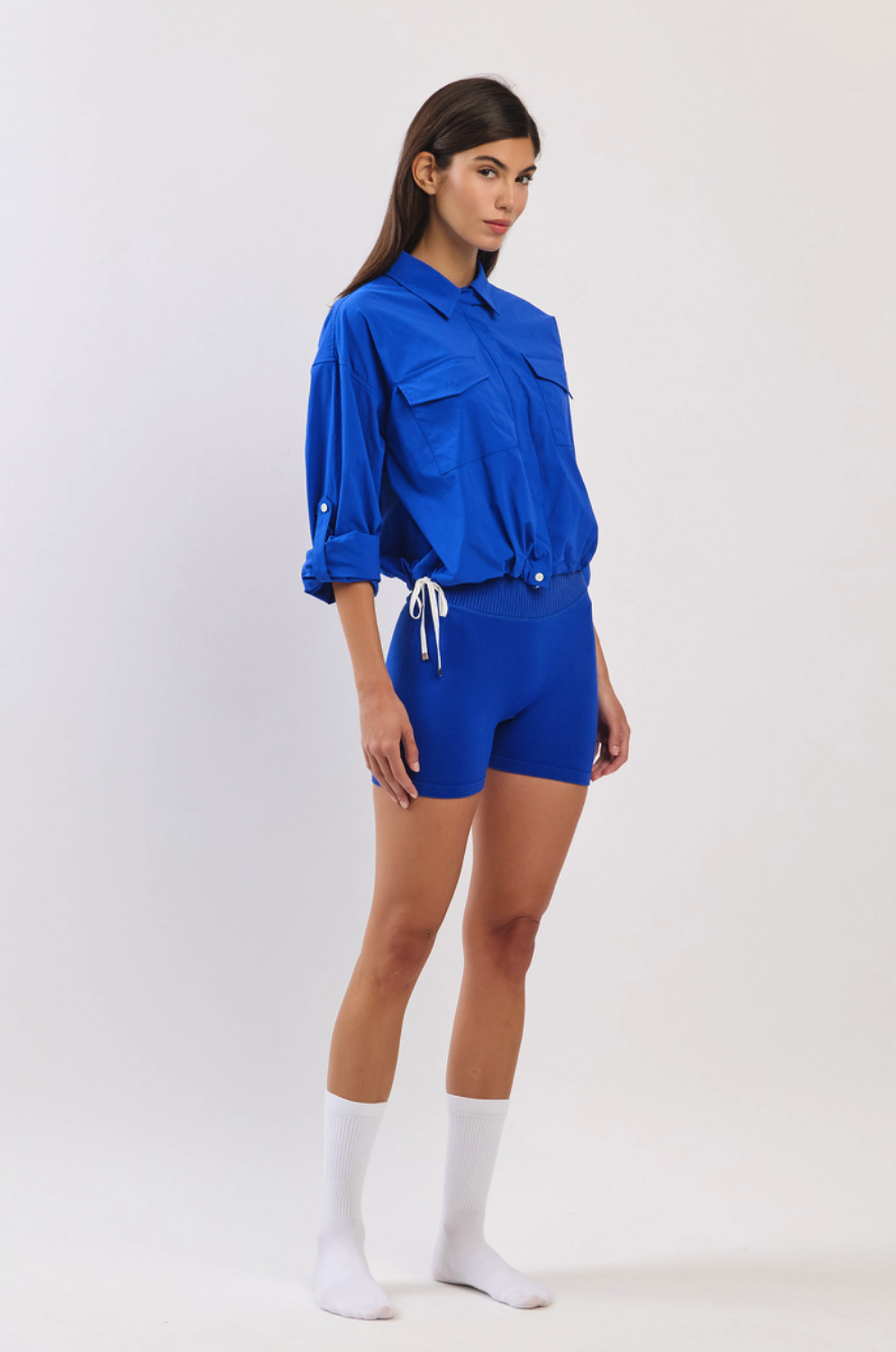 PS020 TWILL 3/4 LEGGINGS BLUE FADE サイズ: S/M