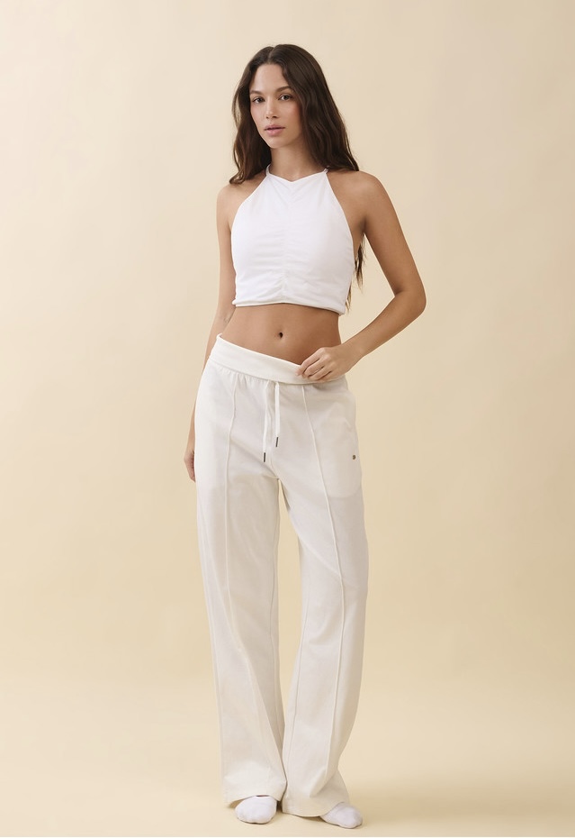 PJ482 SOFT WAIST PINTUCK PANTS EHITE SOLID サイズ: SS