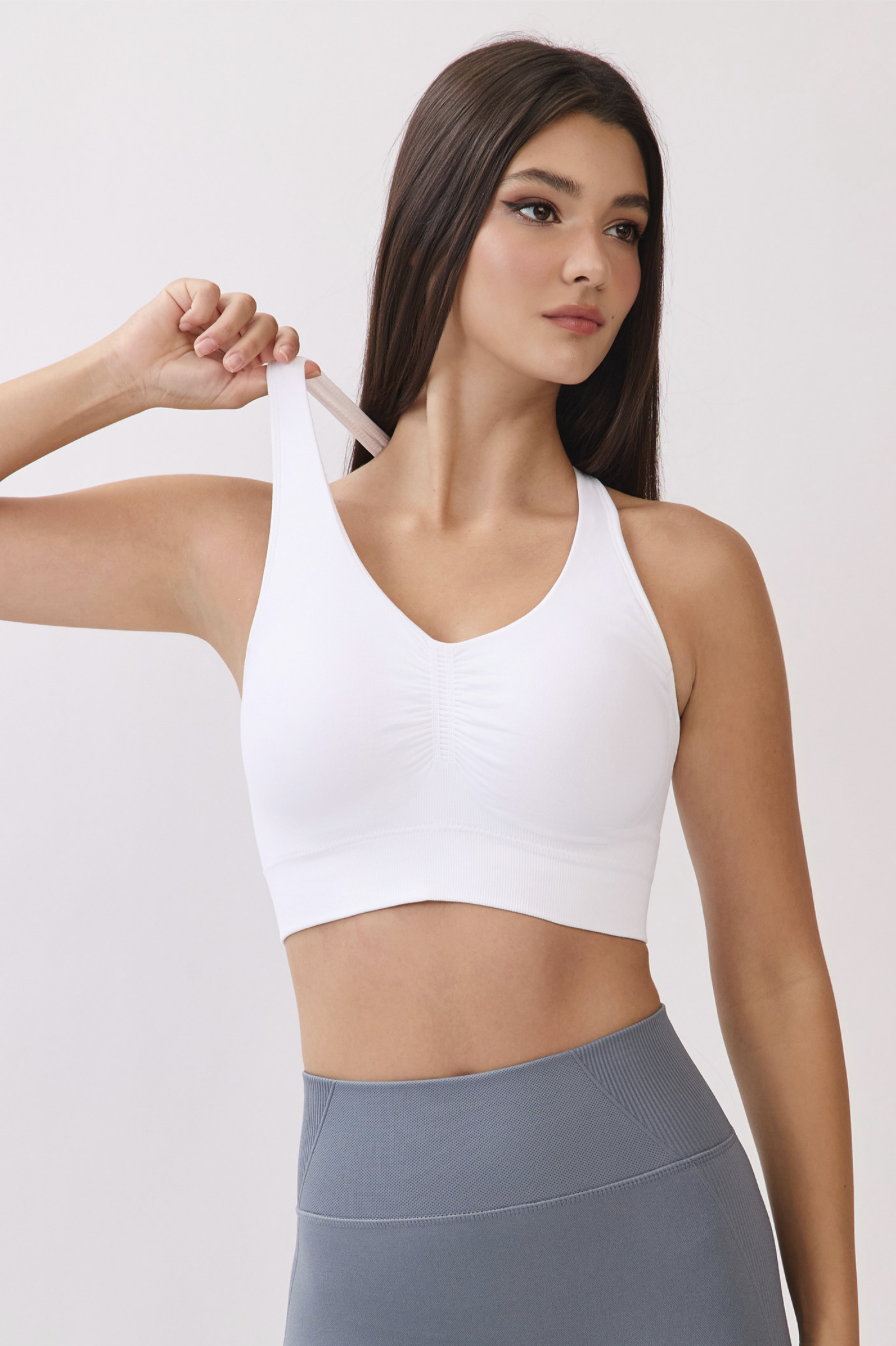 TB041 SEAMLESS BRATOP WHITE サイズ: S/M