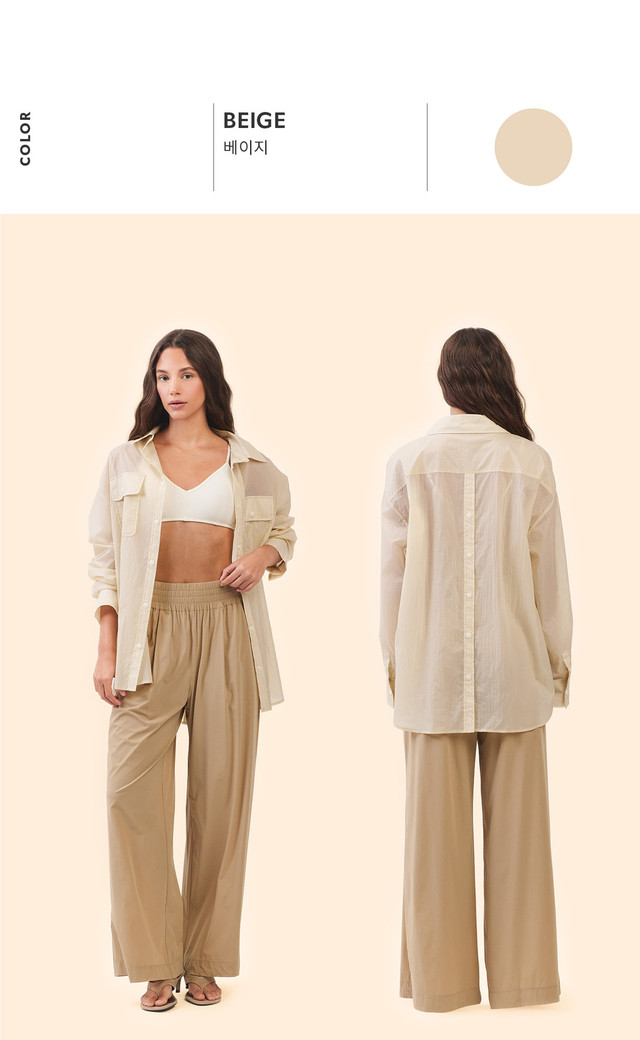 ST188 BREEZE SHIRT BEIGE SOLID サイズ: F