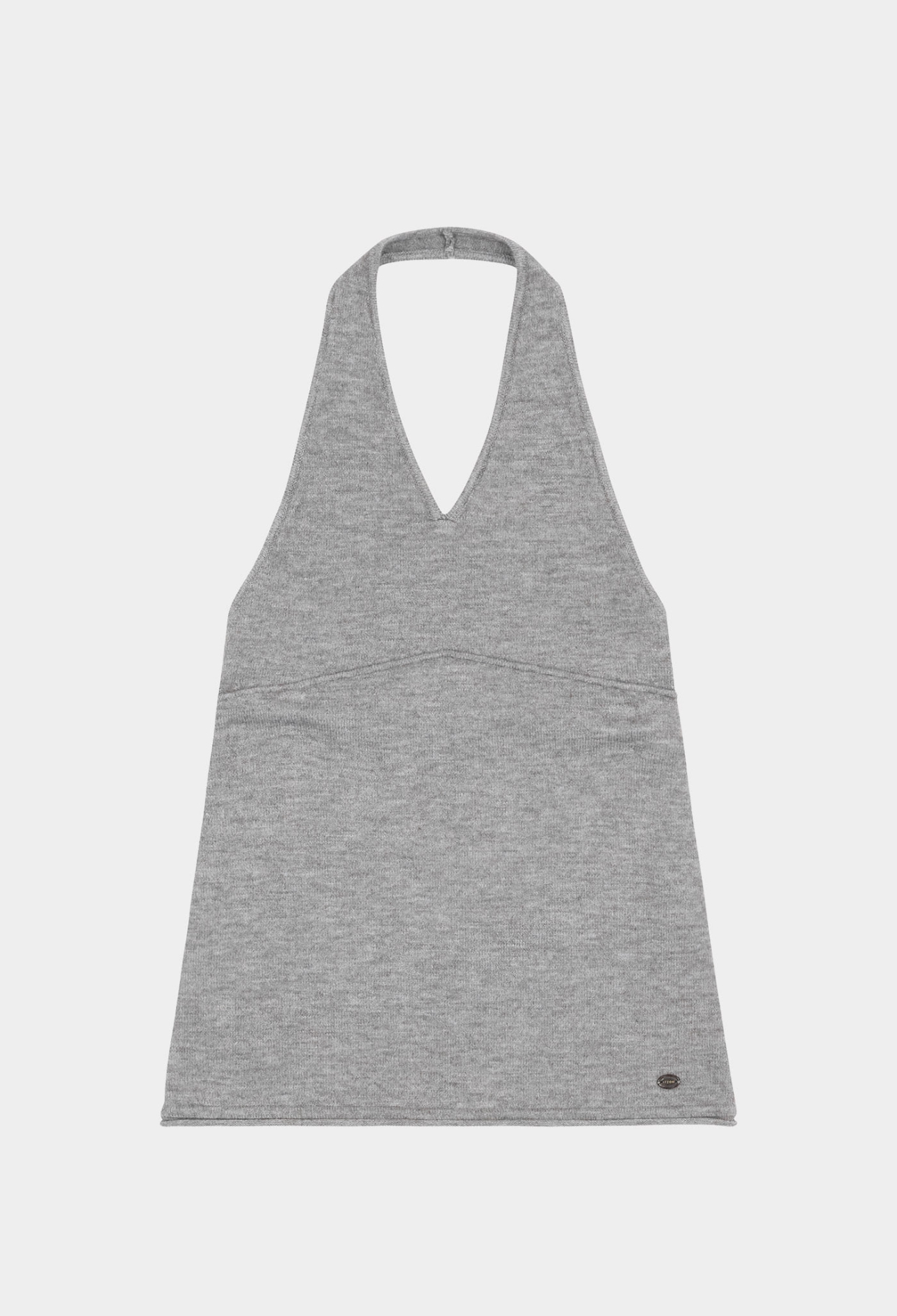 KT251 HALTER-NECK KNIT DRESS M.GRAY SOLID サイズ: F